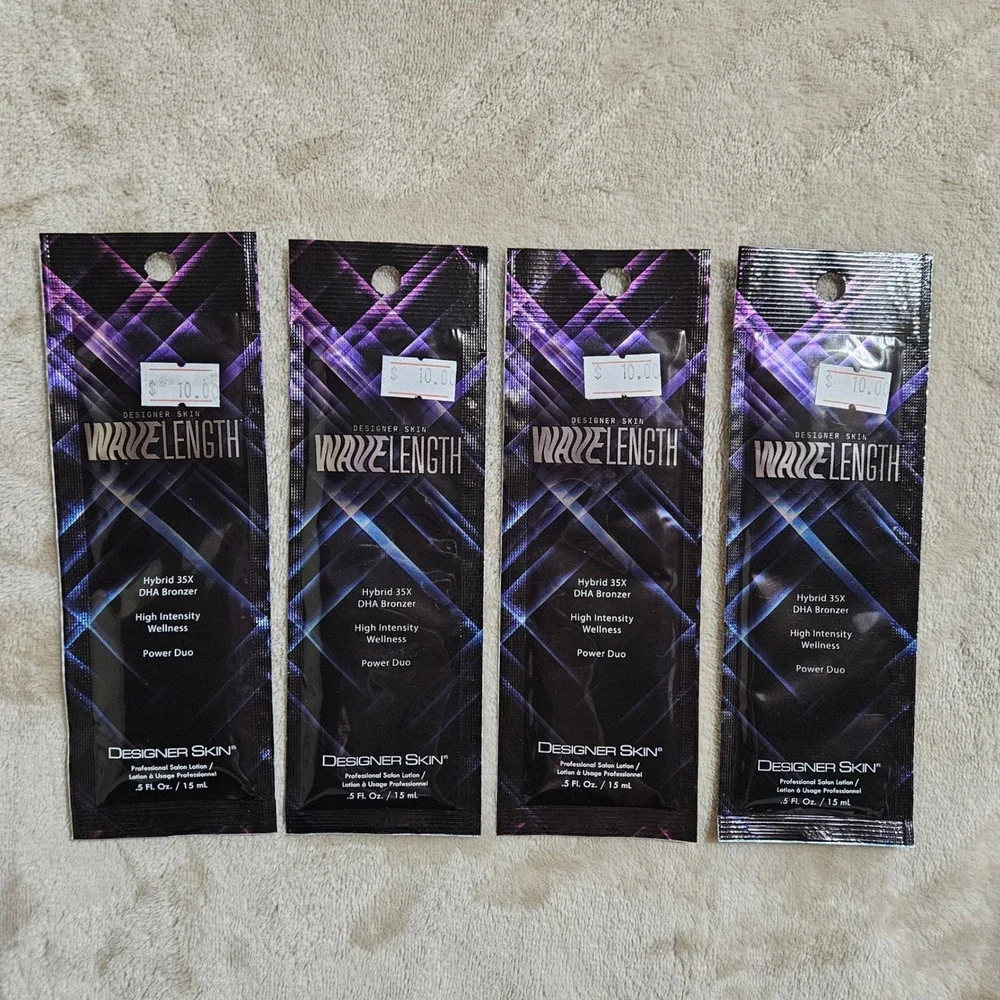 4 Designer Skin Wavelength Hybrid 35X DHA Bronzer Tanning Lotion Packets 0.5oz